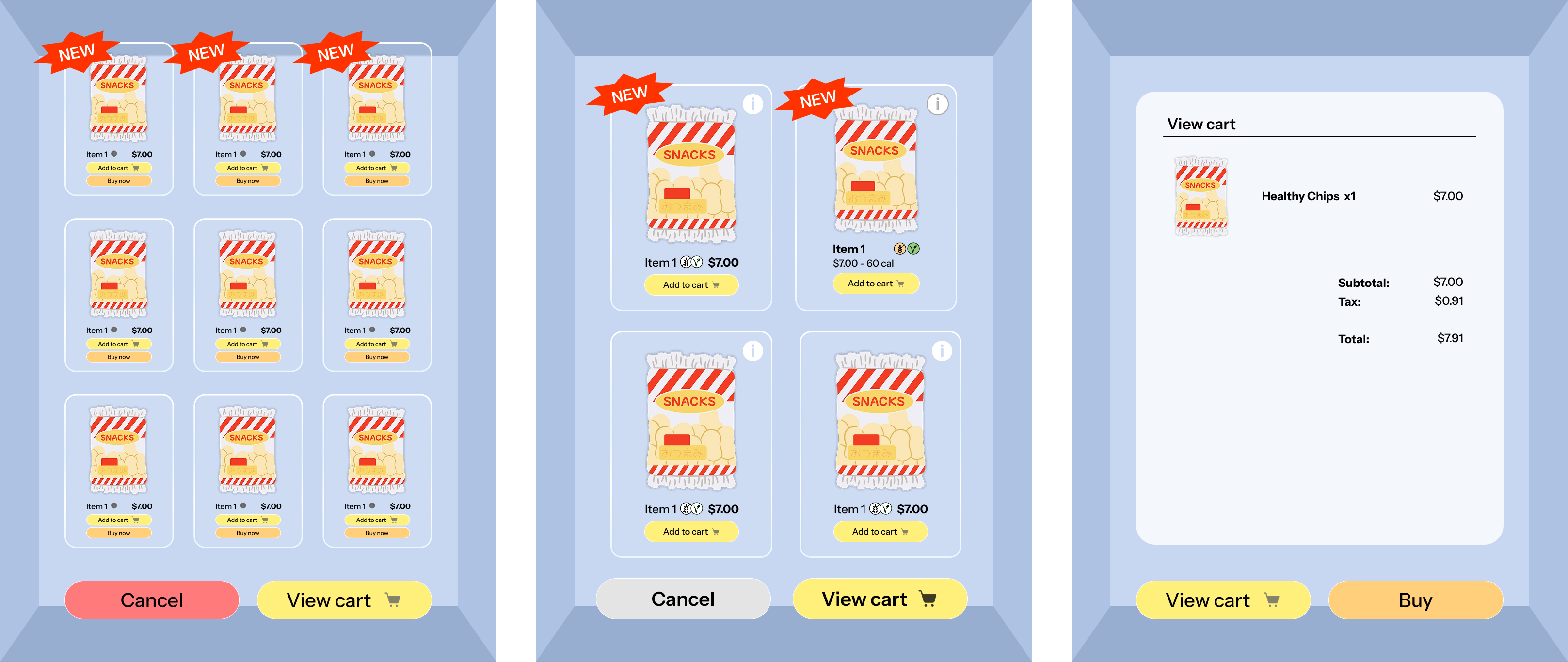 I started off to just showcase rough visual placeholders to help us decide what information we wanted on screen.