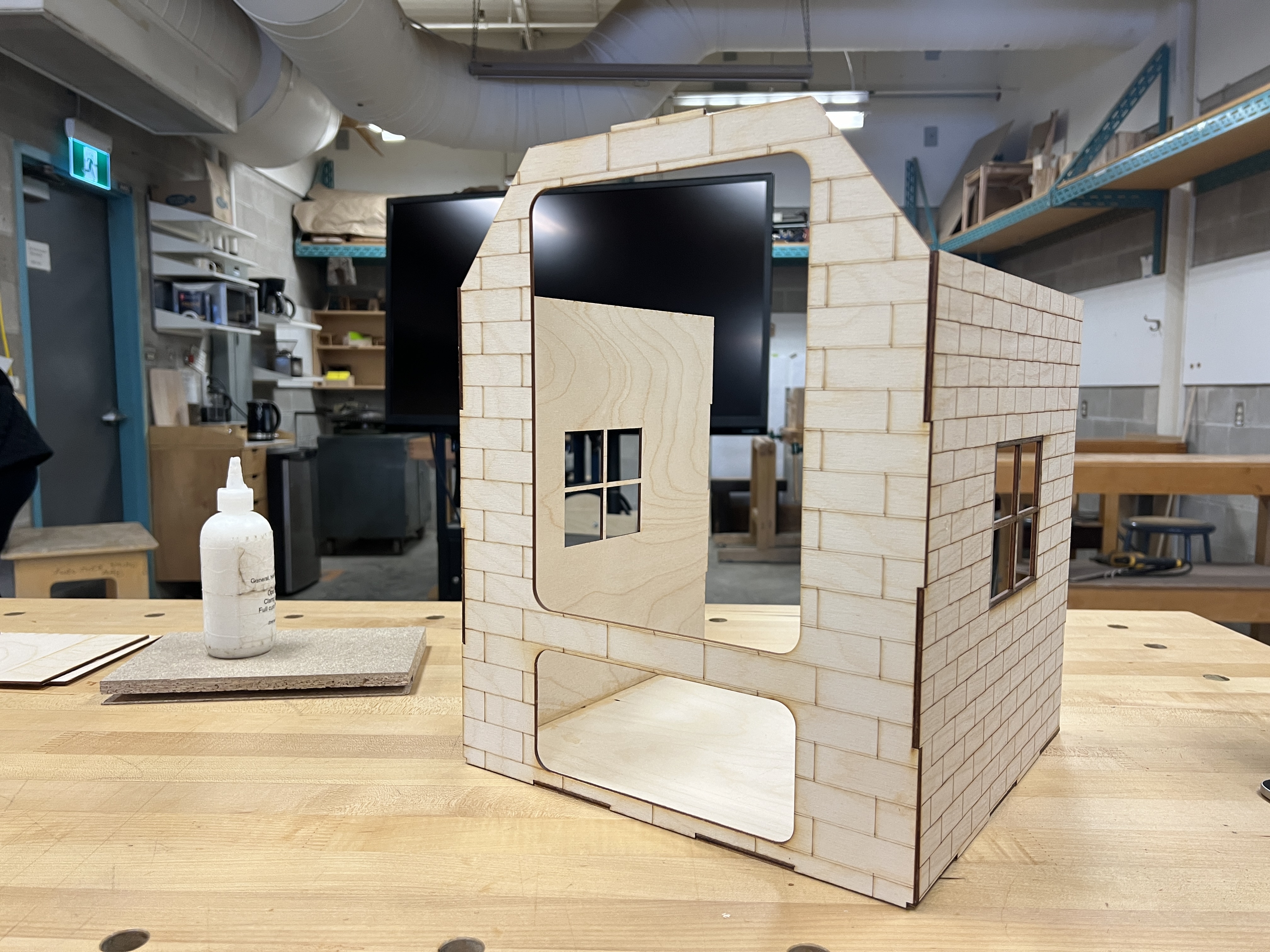 Refined exterior build exploring structure, proportions, and access points.